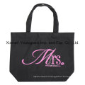 Promotional Custom Printed Black Shopping Tote Calico Cotton Bag